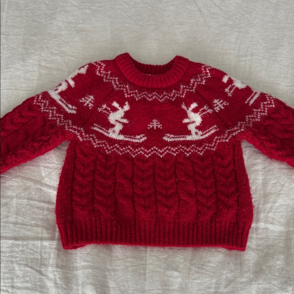 Zara Red Ski Sweater